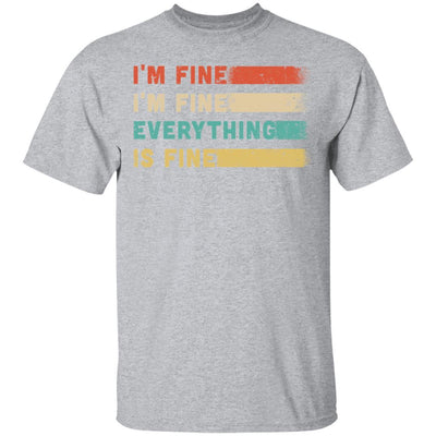 Its Fine Im Fine Everything Is Fine Vintage-T-Shirt & Hoodie-Classic T-Shirt-Sport Grey