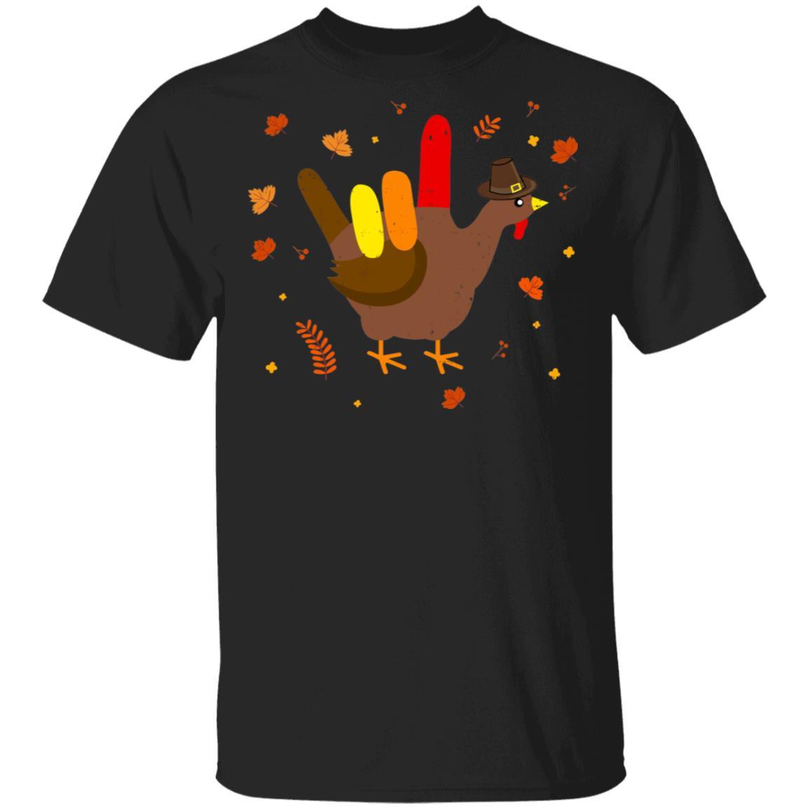 American Sign Language I Love You Thanksgiving Turkey