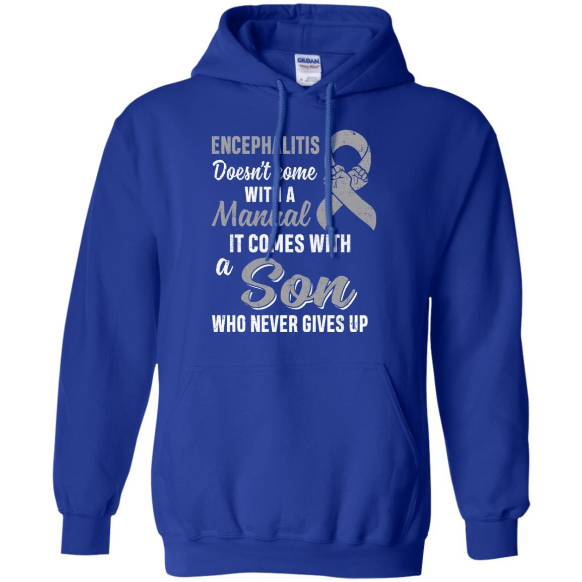 Encephalitis Awareness Son Warrior Gifts-T-Shirt & Hoodie-Pullover Hoodie-Royal