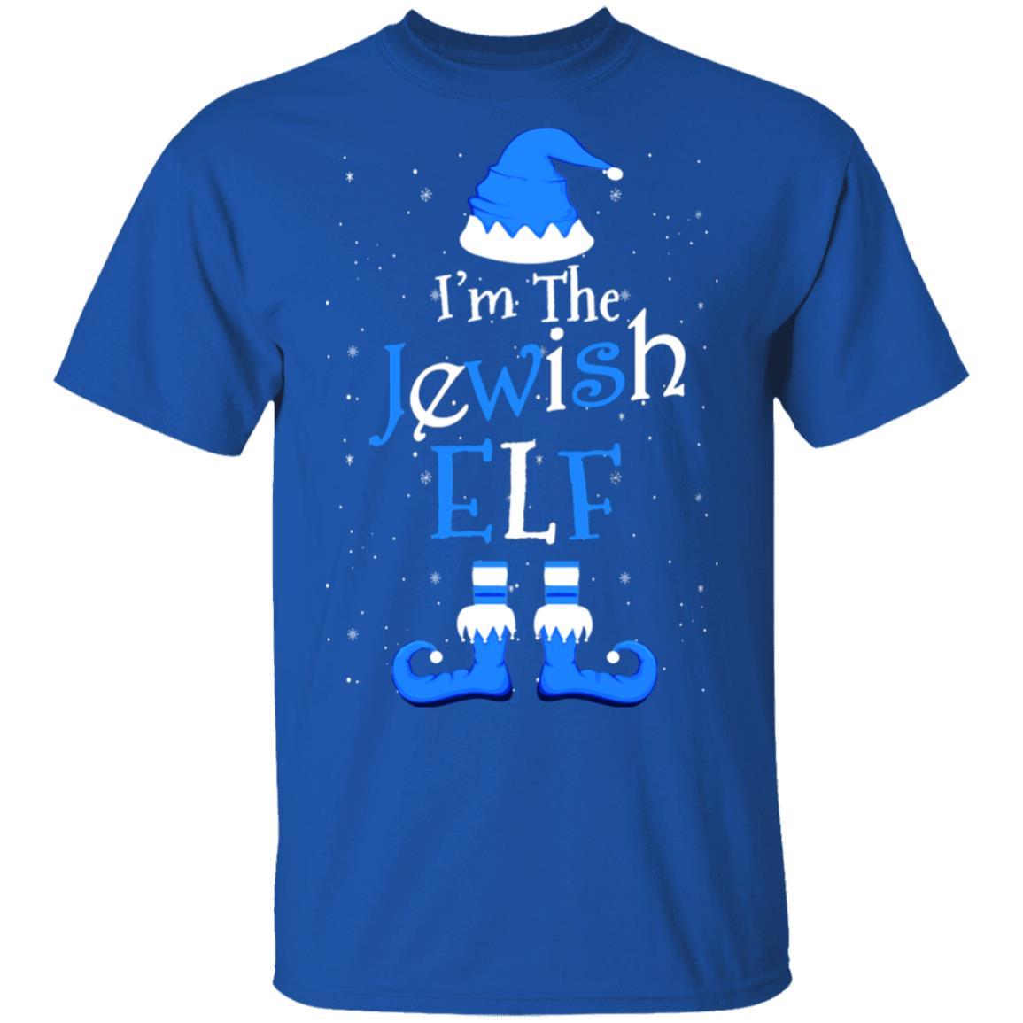 Jewish Elf Funny Elf Hanukkah Jewish Chanukah-T-Shirt & Sweatshirt-Classic T-Shirt-Royal