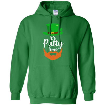 It's Patty Time Bearded Man St Patrick's Day-T-Shirt & Hoodie-Pullover Hoodie-Irish Green