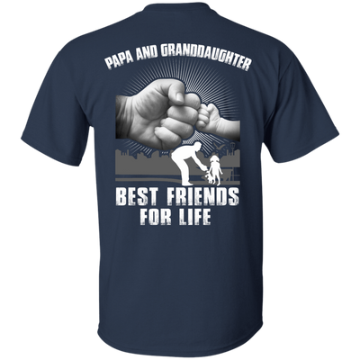 Papa And Granddaughter Best Friends For Life-T-Shirt & Hoodie-Classic T-Shirt-Navy