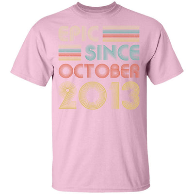 Epic Since October 2013 Vintage 8th Birthday Gifts Youth-Youth Shirt-Youth T-Shirt-Light Pink