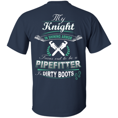 Turns Out To Be A PIPEFITTER In Dirty Boots-T-Shirt & Hoodie-Classic T-Shirt-Navy