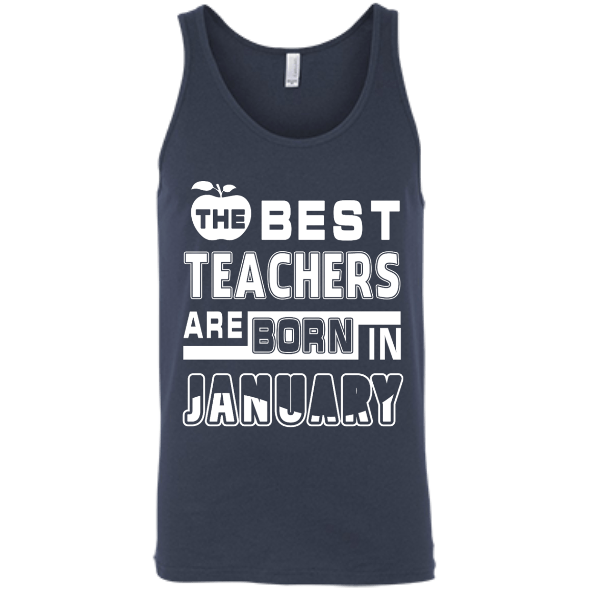 The Best Teachers Are Born In February-T-Shirt & Hoodie-Unisex Tank-Navy