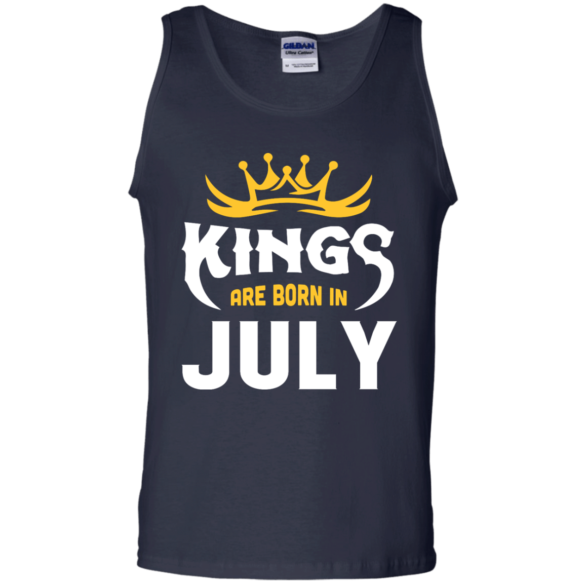 Kings Are Born In July-T-Shirt & Hoodie-Unisex Tank-Navy