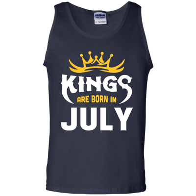 Kings Are Born In July-T-Shirt & Hoodie-Unisex Tank-Navy
