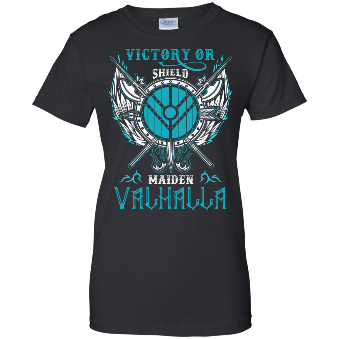 Shieldmaiden Victory Or Valhalla-T-Shirt & Hoodie-Women's T-Shirt-Black