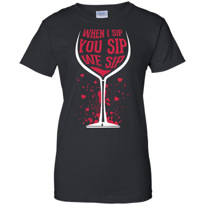 When I Sip You Sip We Sip-T-Shirt & Hoodie-Women's T-Shirt-Black