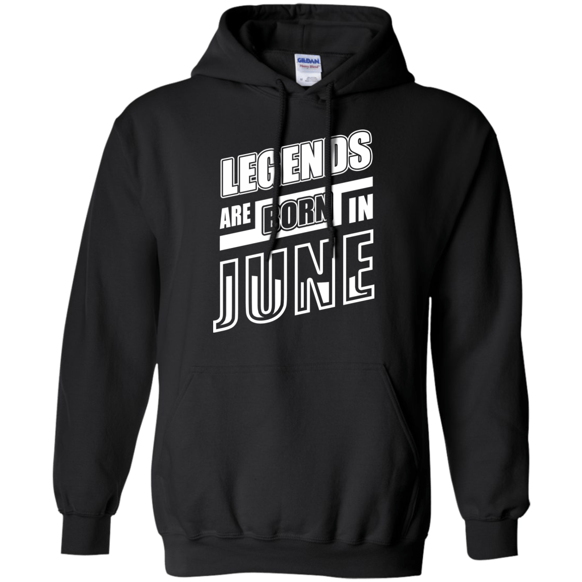 Legends are born in JUNE-T-Shirt & Hoodie-Pullover Hoodie-Black