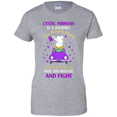 Cystic Fibrosis Awareness Is A Journey-T-Shirt & Hoodie-Women's T-Shirt-Sport Grey