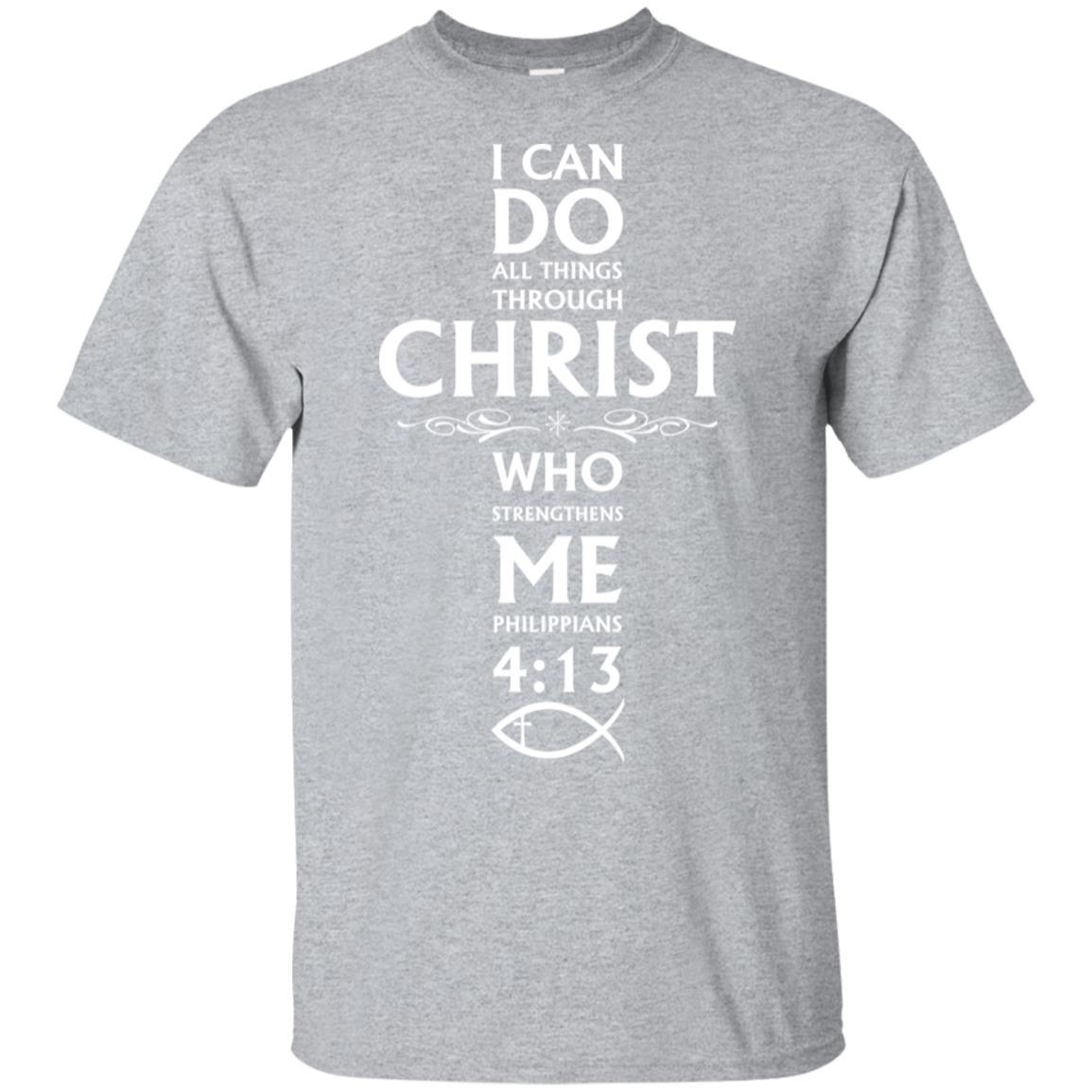 I Can Do All Things Philippians 4:13 Christian Gifts-T-Shirt & Hoodie-Classic T-Shirt-Sport Grey