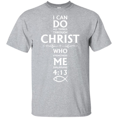 I Can Do All Things Philippians 4:13 Christian Gifts-T-Shirt & Hoodie-Classic T-Shirt-Sport Grey