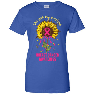 You Are My Sunshine Breast Cancer Awareness-T-Shirt & Hoodie-Women's T-Shirt-Royal