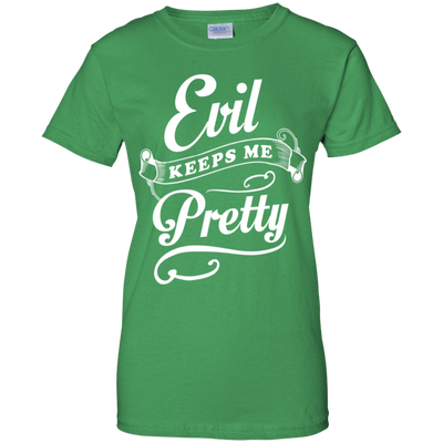 Evil Keeps Me Pretty-T-Shirt & Tank Top-Women's T-Shirt-Irish Green