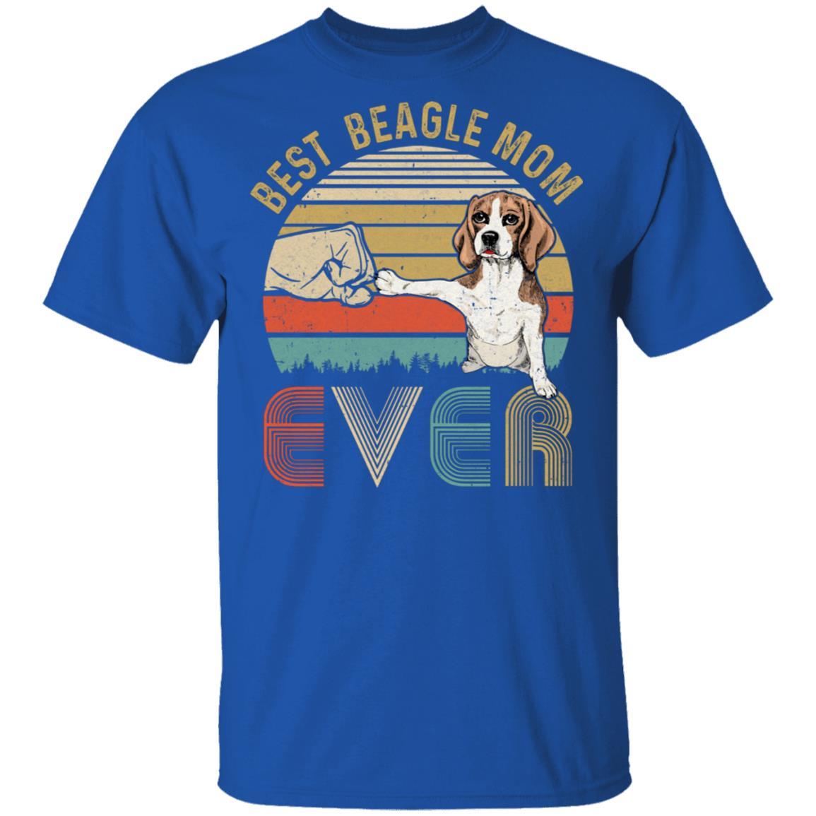 Vintage Best Beagle Mom Ever Bump Fit Funny Mom Gifts-T-Shirt & Hoodie-Classic T-Shirt-Royal