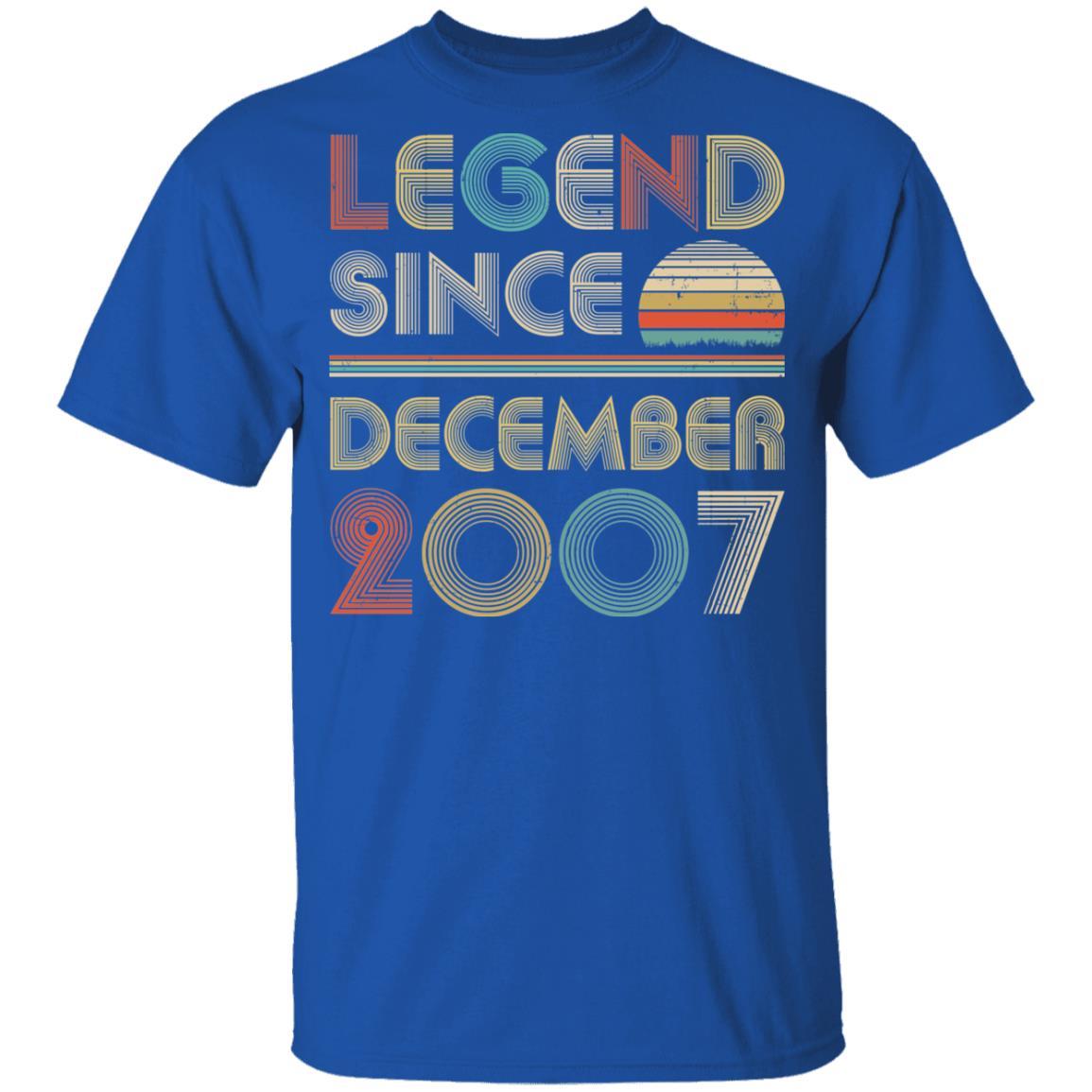 Legend Since December 2007 Vintage 14th Birthday Gifts Youth-Youth Shirt-Youth T-Shirt-Royal