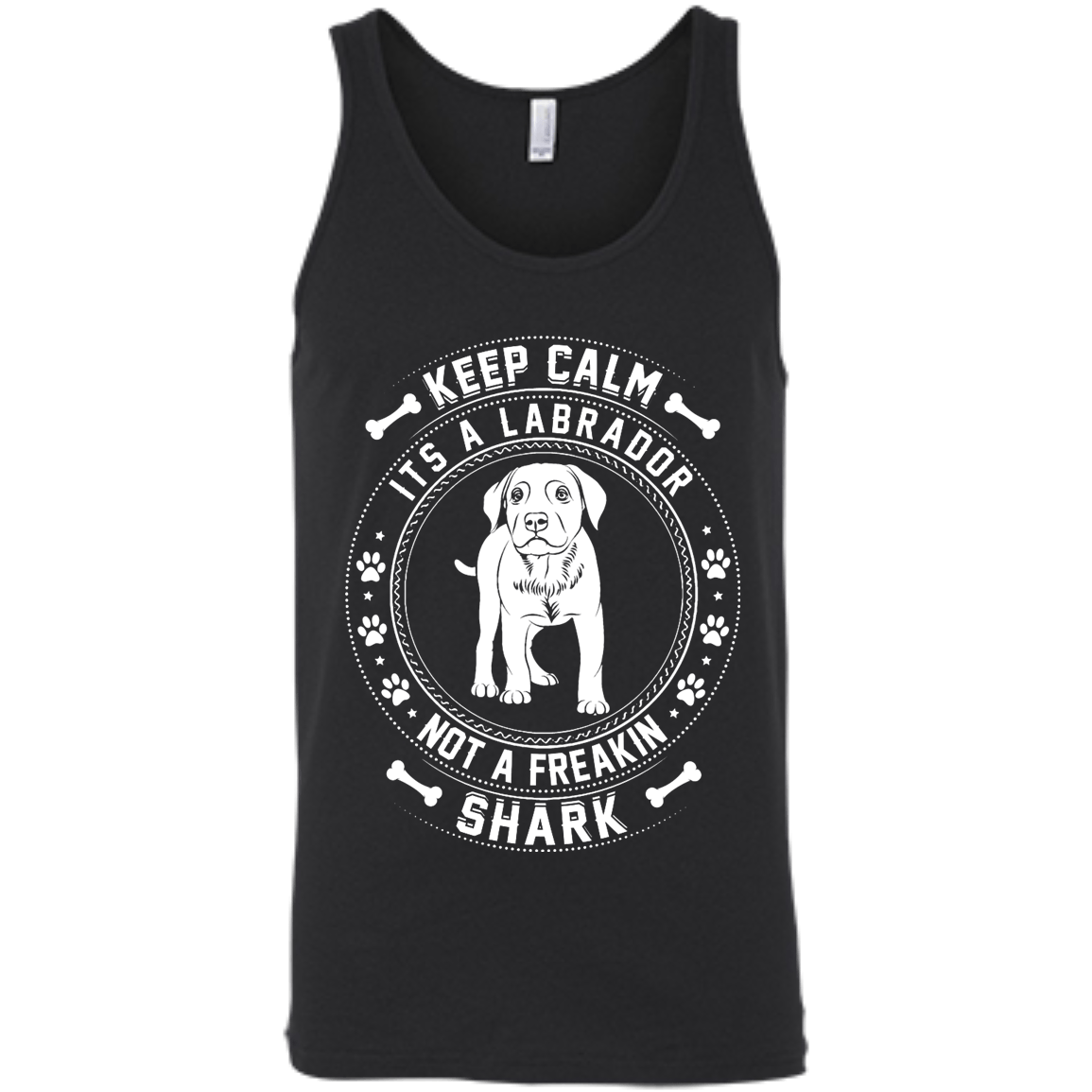 Keep Calm It's A Labrador Not A Freaking Shark-T-Shirt & Hoodie-Unisex Tank-Black