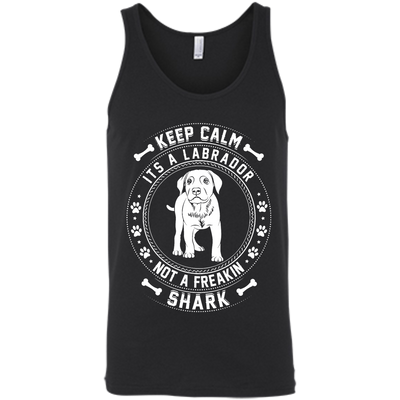 Keep Calm It's A Labrador Not A Freaking Shark-T-Shirt & Hoodie-Unisex Tank-Black