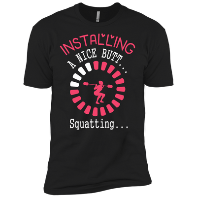 Installing A Nice Butt... Squatting...-T-Shirt & Hoodie-Premium T-Shirt-Black