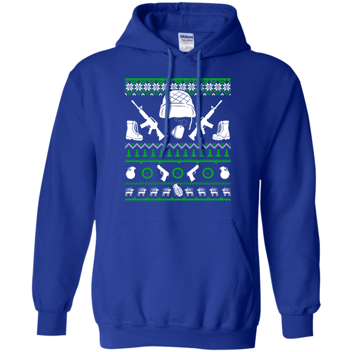 Soldier Christmas Sweater-T-Shirt & Hoodie-Pullover Hoodie-Royal