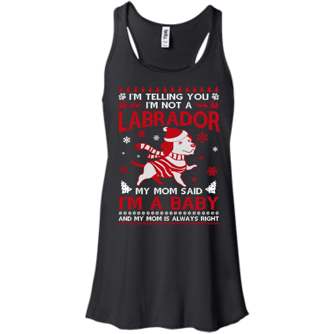 I'm Telling You I'm Not A Labrador-T-Shirt & Hoodie-Women's Flowy Racerback Tank-Black