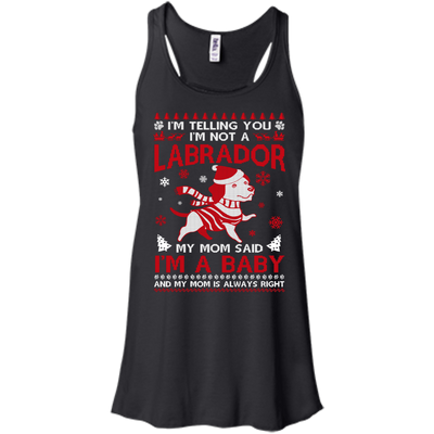 I'm Telling You I'm Not A Labrador-T-Shirt & Hoodie-Women's Flowy Racerback Tank-Black