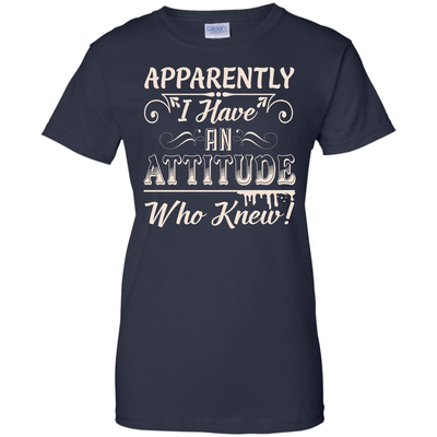 Apparently I Have An Attitude-T-Shirt & Hoodie-Women's T-Shirt-Navy