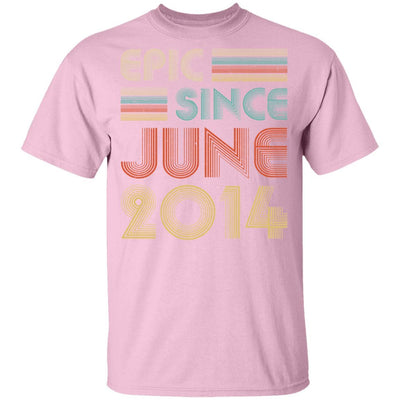 Epic Since June 2014 Vintage 7th Birthday Gifts Youth-Youth Shirt-Youth T-Shirt-Light Pink