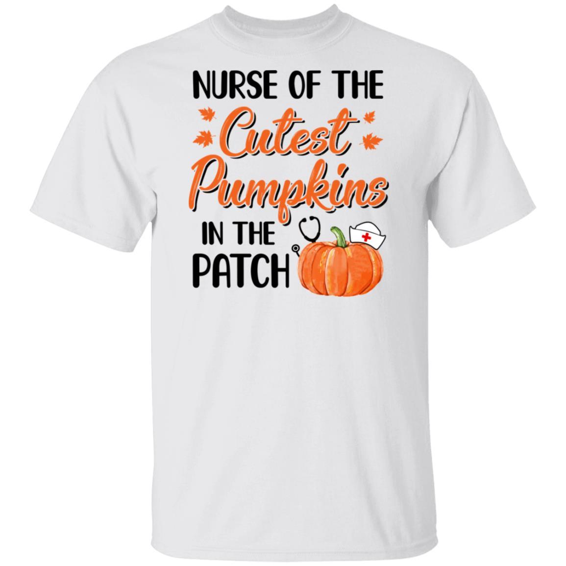 Nurse Of The Cutest Pumpkins In The Patch Halloween Gift-T-Shirt & Hoodie-Classic T-Shirt-White