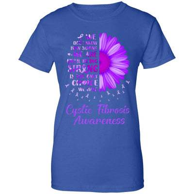 Being Strong Daisy Flower Purple Cystic Fibrosis Awareness-T-Shirt & Hoodie-Women's T-Shirt-Royal