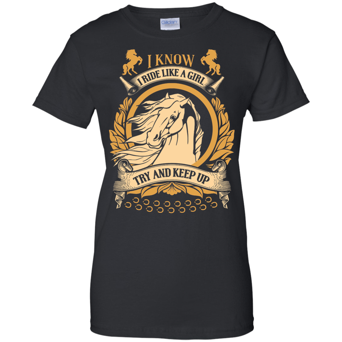 I Ride Like A Girl Try To Keep Up-T-Shirt & Hoodie-Women's T-Shirt-Black