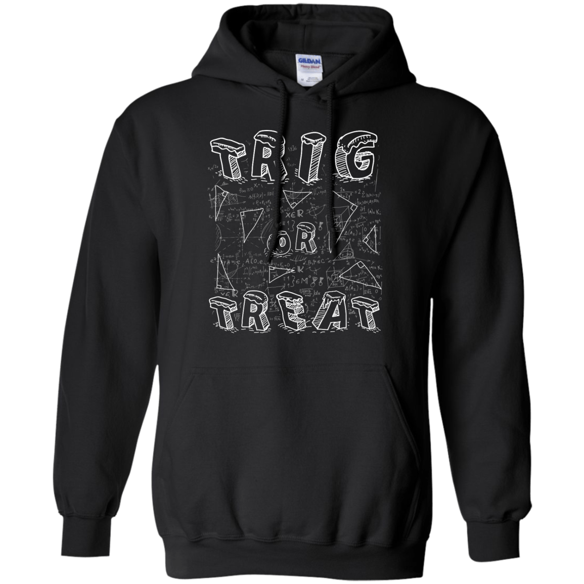 Trig Or Treat Math-T-Shirt & Hoodie-Pullover Hoodie-Black