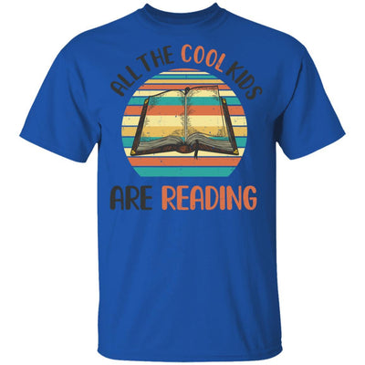 Retro Vintage Sunset All The Cool Kids Are Reading Youth-Youth Shirt-Youth T-Shirt-Royal