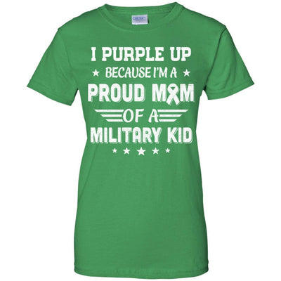I Purple Up Proud Mom Of A Military Kid Child-T-Shirt & Hoodie-Women's T-Shirt-Irish Green