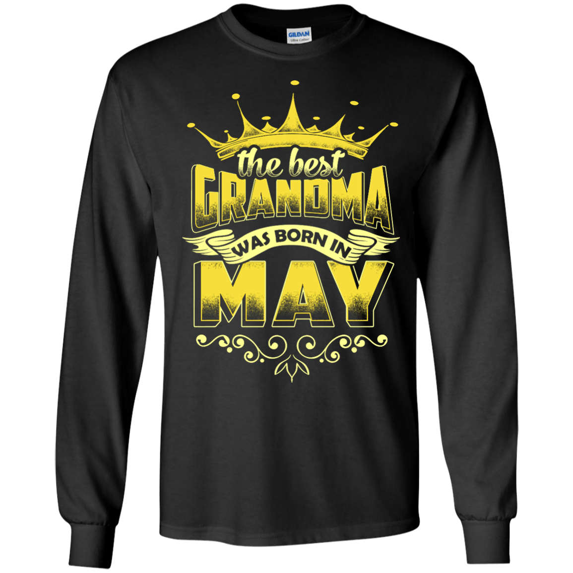 The Best Grandma Was Born In May-T-Shirt & Hoodie-Long Sleeve T-Shirt-Black