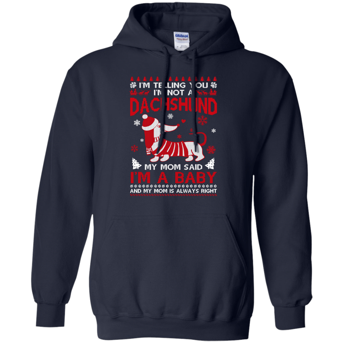 I'm Telling You I'm Not A Dachshund-T-Shirt & Hoodie-Pullover Hoodie-Navy