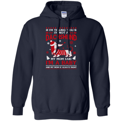 I'm Telling You I'm Not A Dachshund-T-Shirt & Hoodie-Pullover Hoodie-Navy