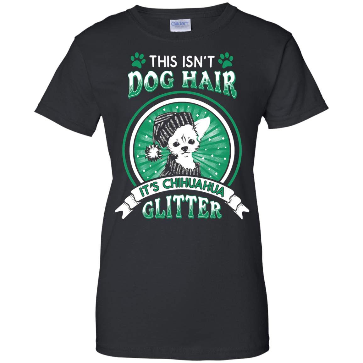 This Isn't Dog Hair It's Chihuahua Glitter-T-Shirt & Hoodie-Women's T-Shirt-Black