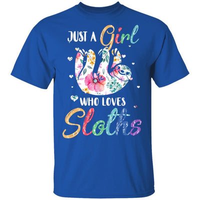Just A Girl Who Loves Sloths Cute Sloth Lover-T-Shirt & Hoodie-Classic T-Shirt-Royal