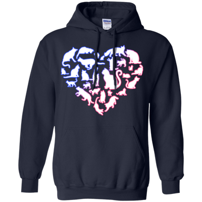 I Love My Cat Love Cats-T-Shirt & Hoodie-Pullover Hoodie-Navy