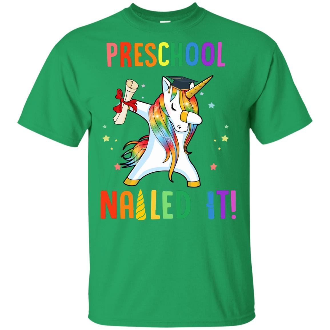 Dabbing Preschool Unicorn Nailed It Graduation Class Of 2021 Youth-Youth Shirt-Youth T-Shirt-Irish Green