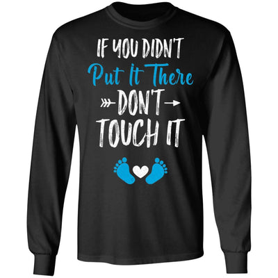 Soon To Be Mommy 2021 Gender Blue If You Didn't Put It There-T-Shirt & Hoodie-Long Sleeve T-Shirt-Black