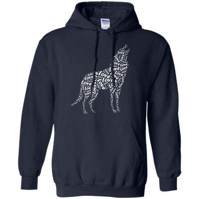 I Love Wolf-T-Shirt & Hoodie-Pullover Hoodie-Navy