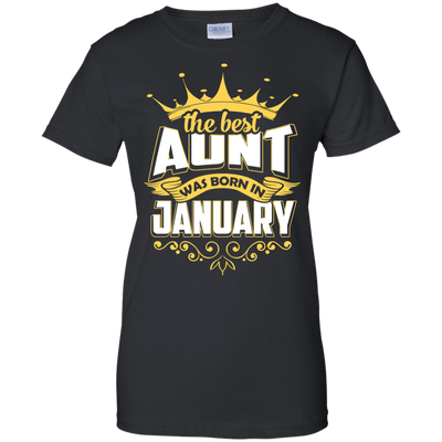 The Best Aunt Was Born In January-T-Shirt & Hoodie-Women's T-Shirt-Black