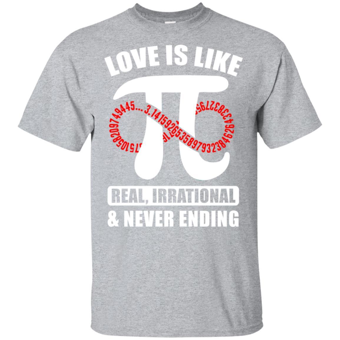 Love Is Like Pi Math 3.14 Pi Day Gift-T-Shirt & Hoodie-Classic T-Shirt-Sport Grey