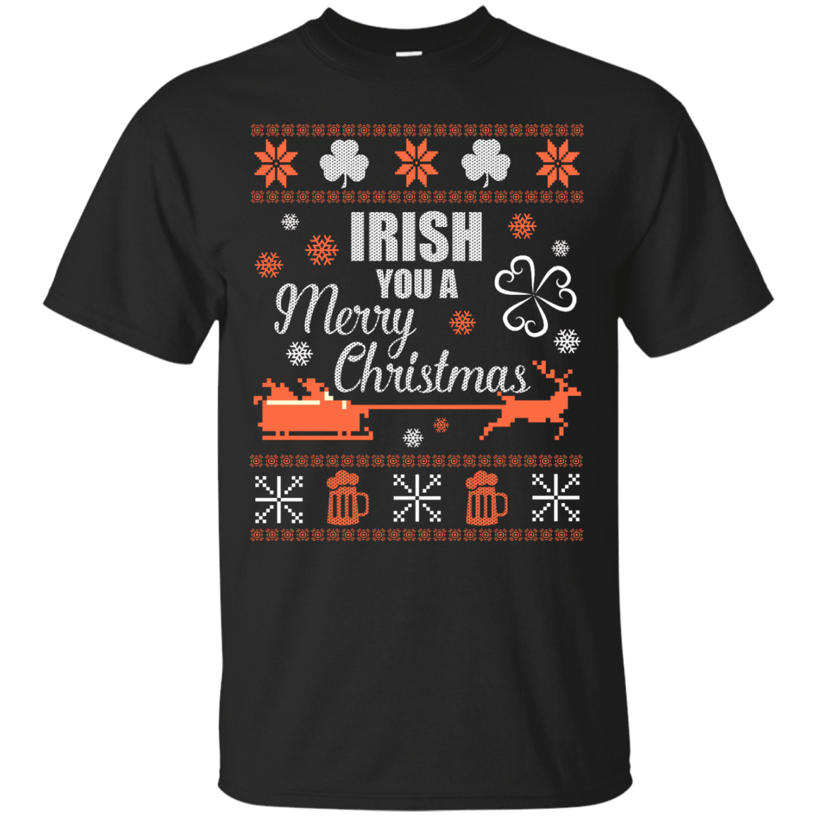 Irish You A Merry Chrristmas-T-Shirt & Hoodie-Classic T-Shirt-Black