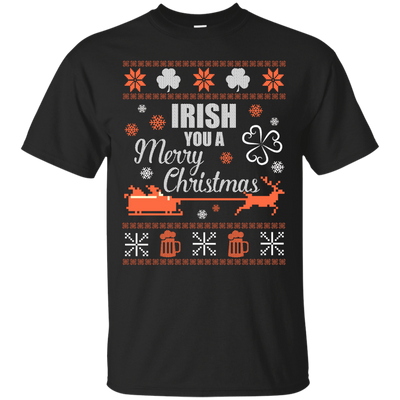 Irish You A Merry Chrristmas-T-Shirt & Hoodie-Classic T-Shirt-Black