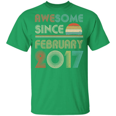 Awesome Since February 2017 Vintage 4th Birthday Gifts Youth-Youth Shirt-Youth T-Shirt-Irish Green