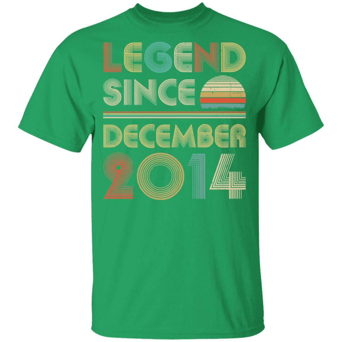 Legend Since December 2014 Vintage 7th Birthday Gifts Youth-Youth Shirt-Youth T-Shirt-Irish Green